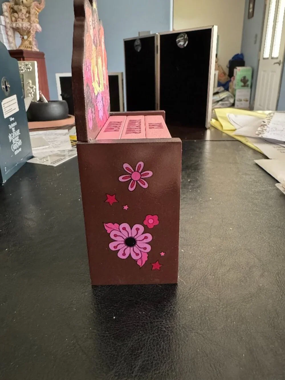 Disney Princesses Perpetual Block Calendar Neon Style MDF Wood 2022 EUC